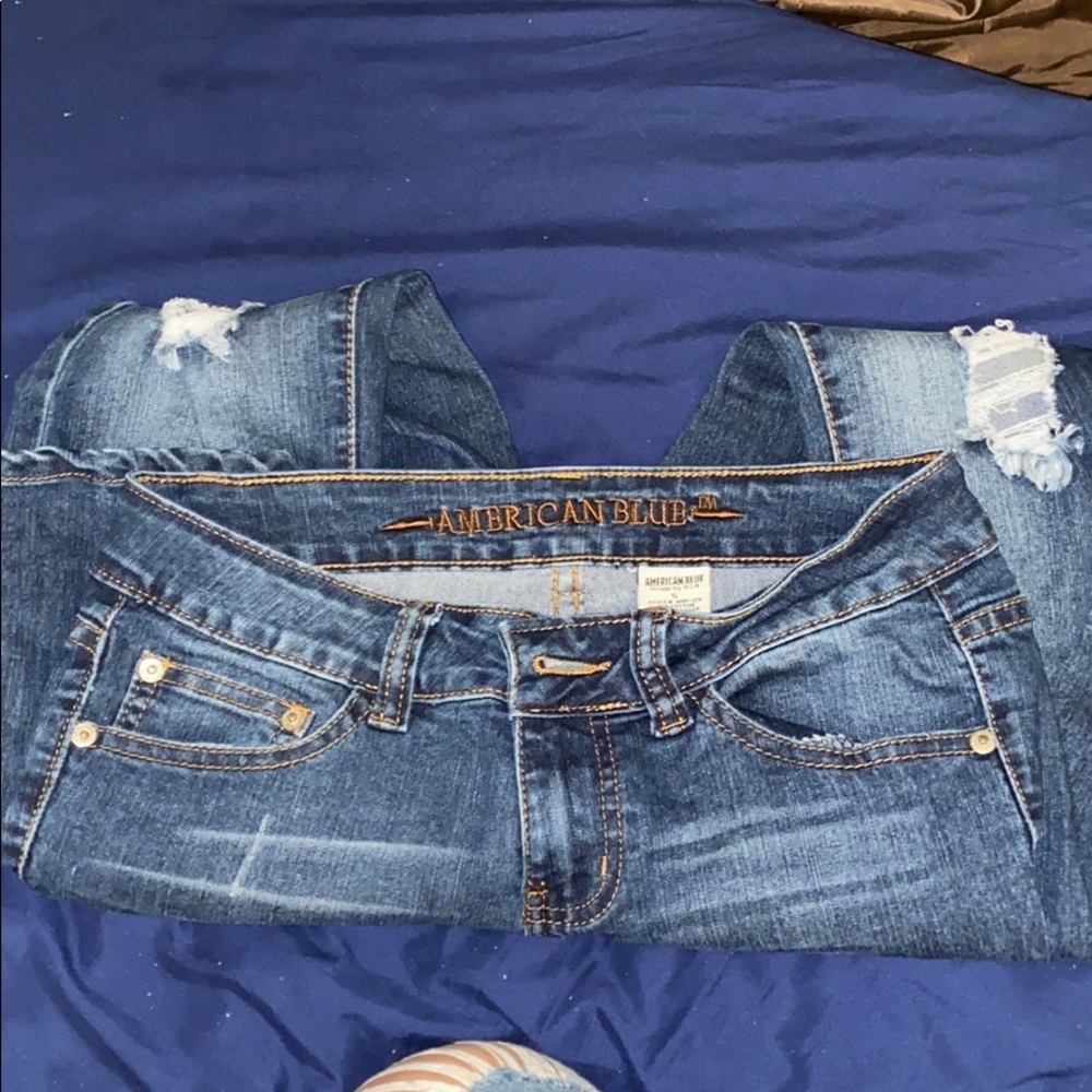 American Blue brand distressed jeans